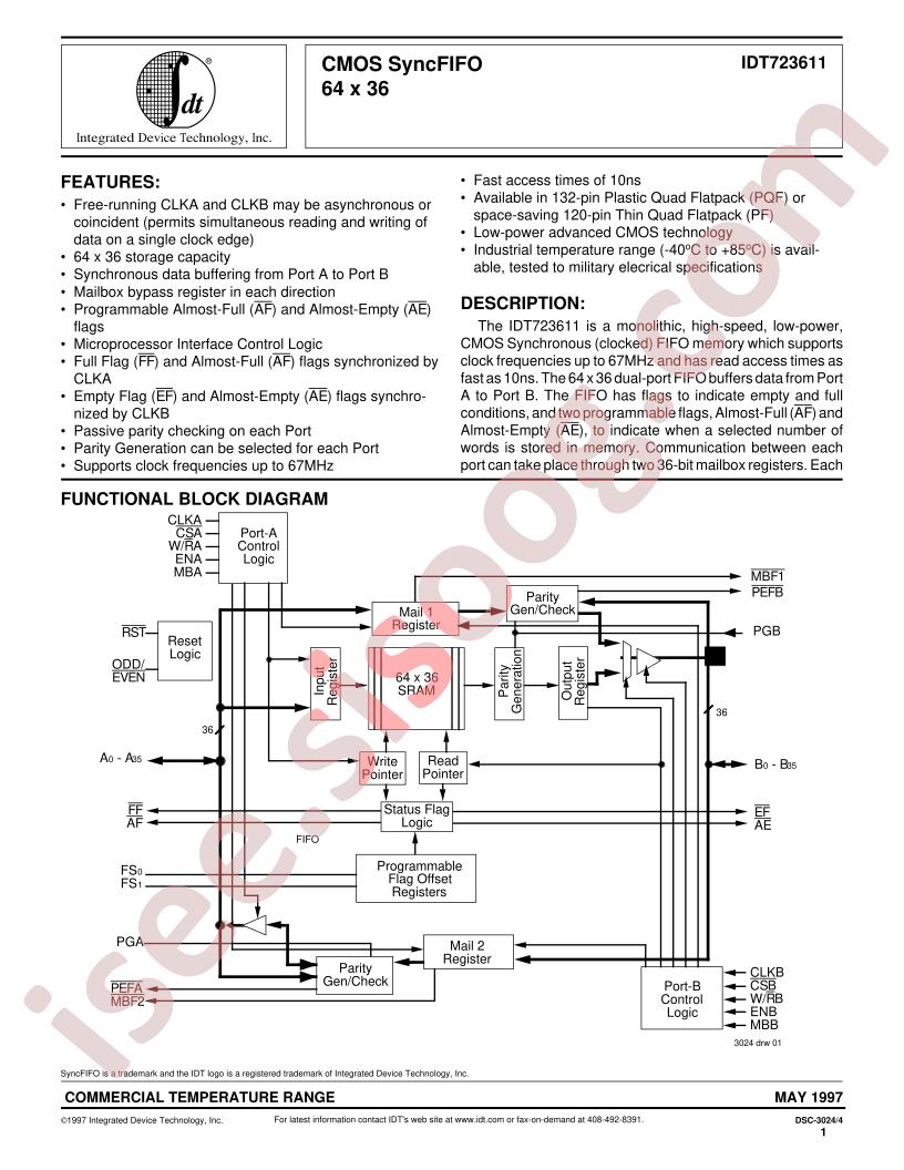 IDT7223611L15PQF