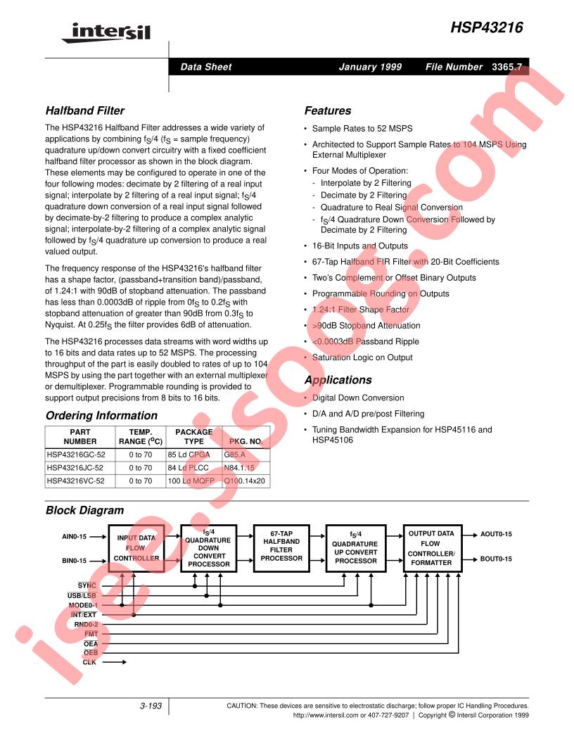 HSP43216JC-52