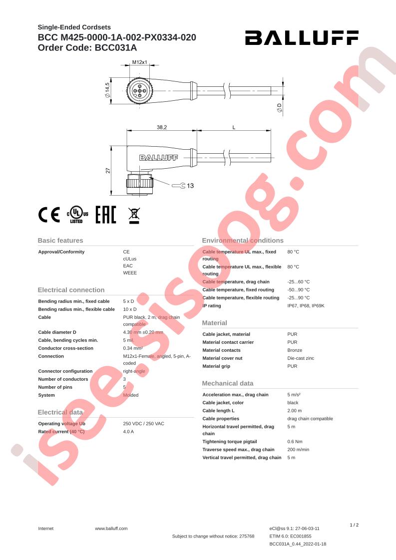 BCC031A