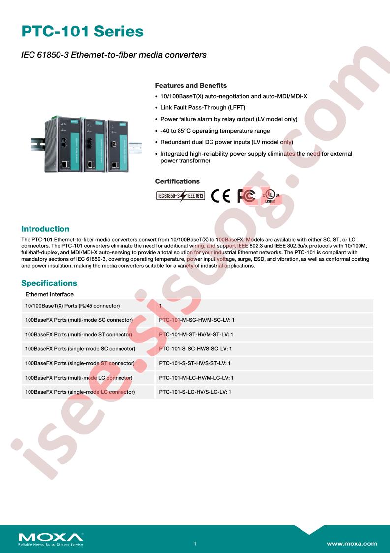 PTC-101-S-SC-HV