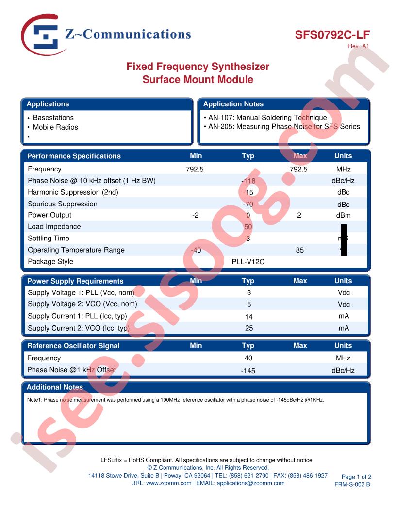 SFS0792C-LF