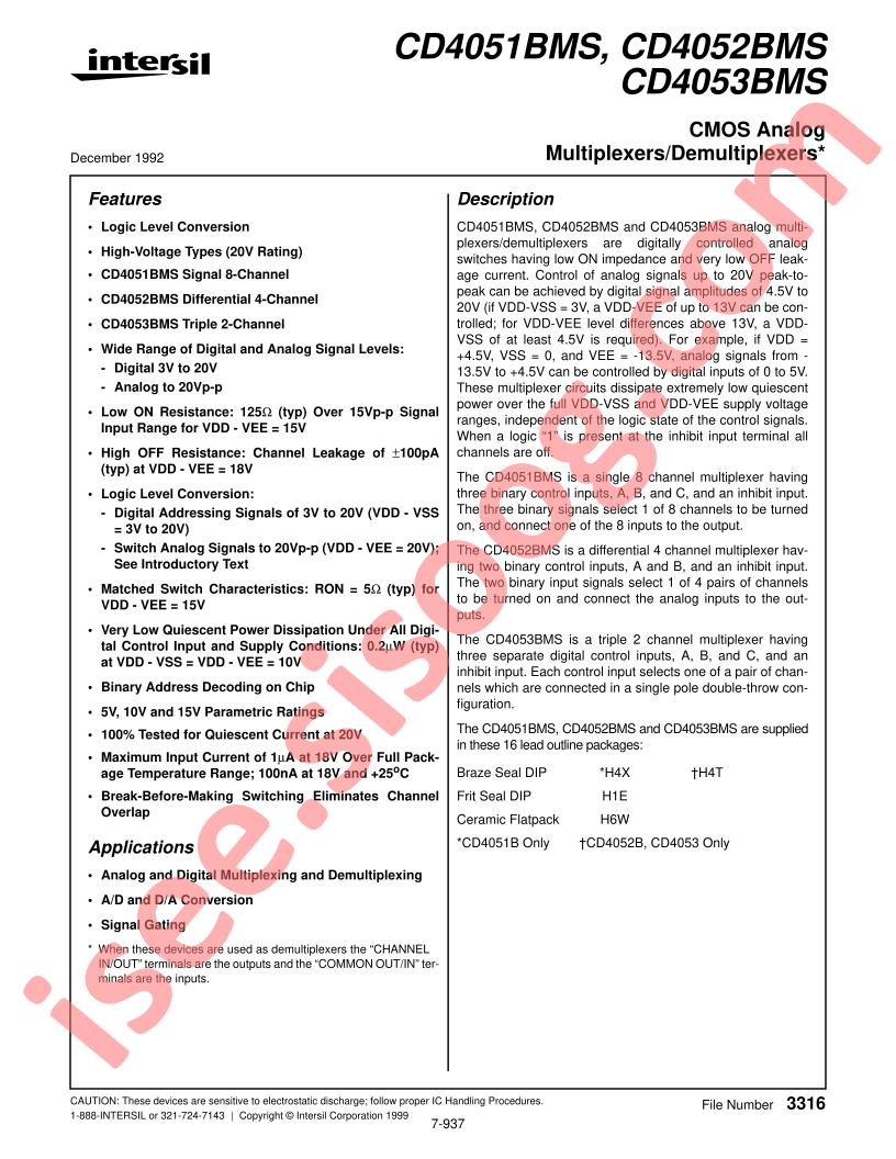 CD4051BMS