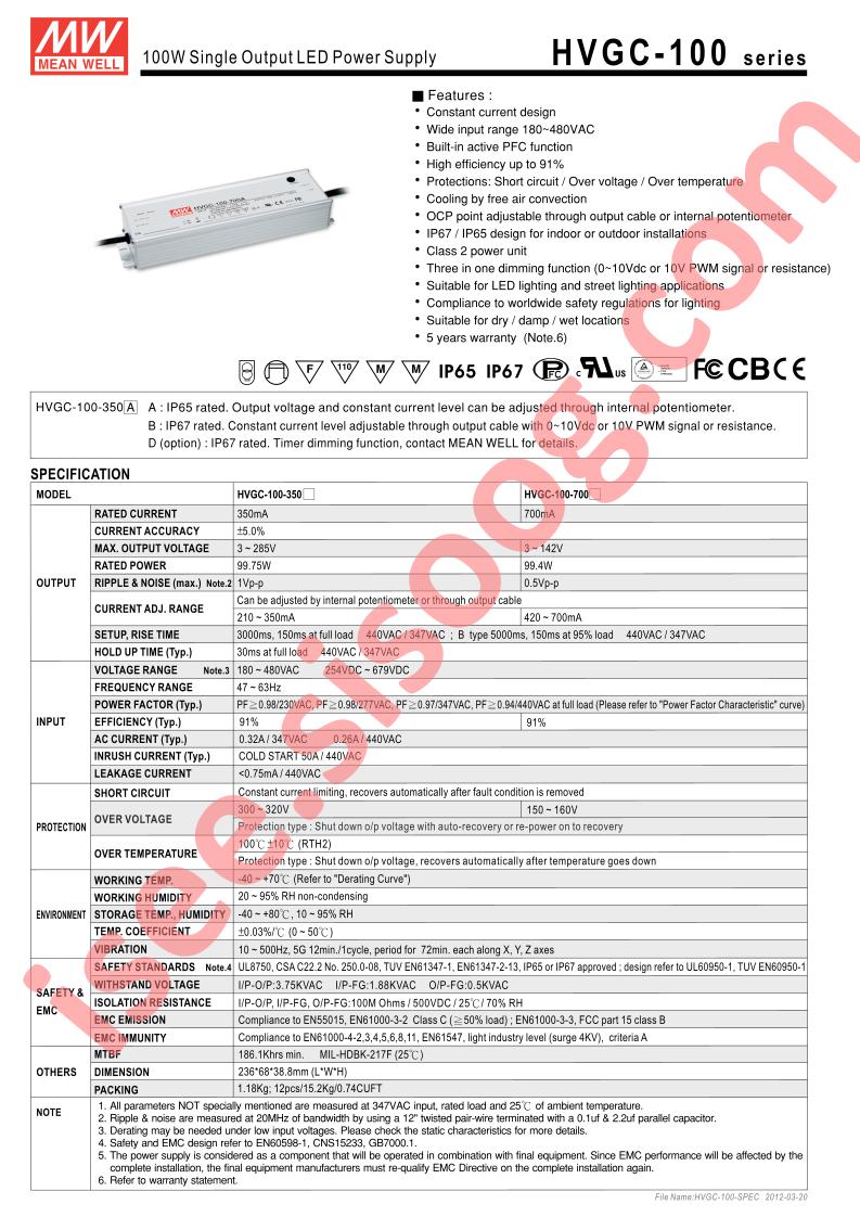 HVGC-100-700