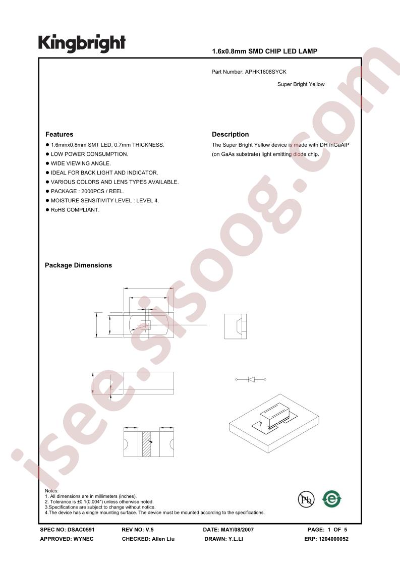 APHK1608SYCK