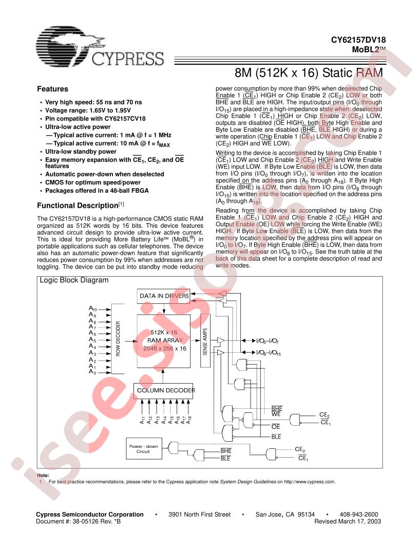 CY62157DV18