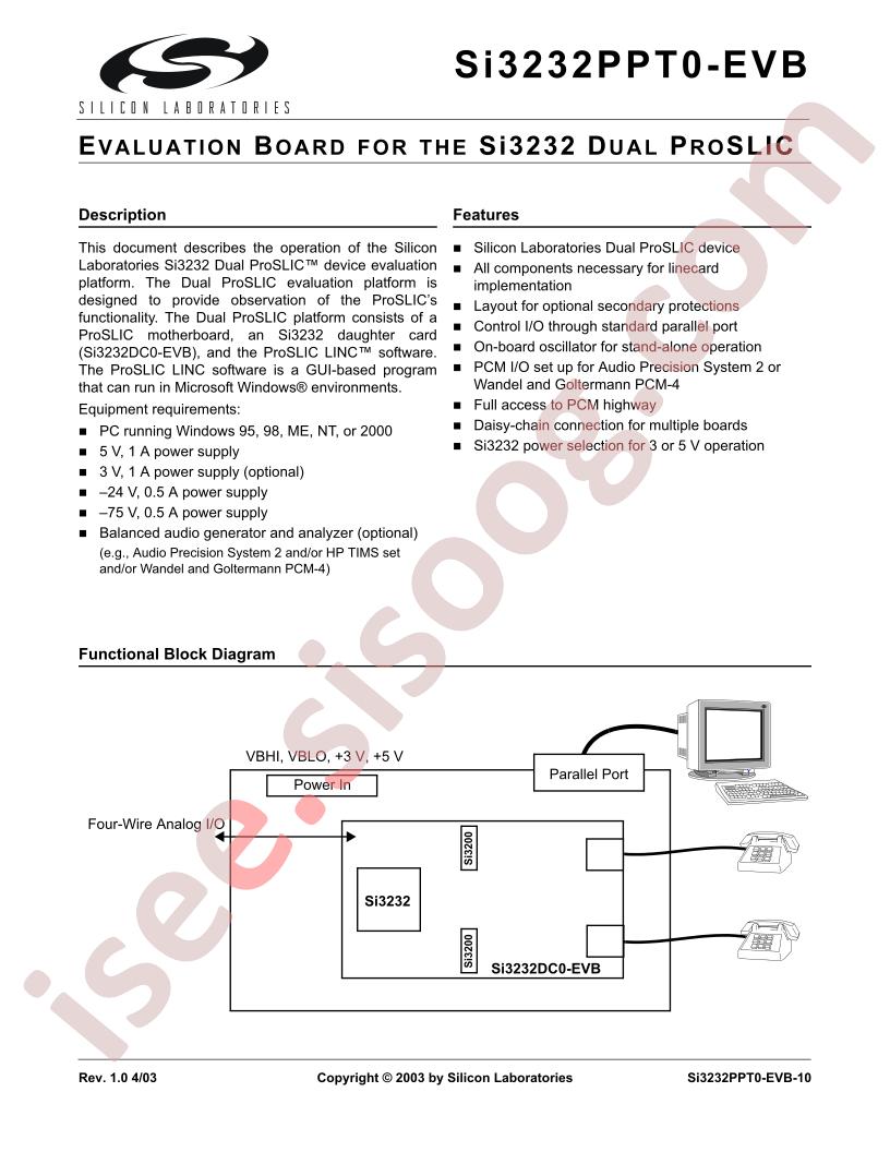 SI3232PPT0-EVB