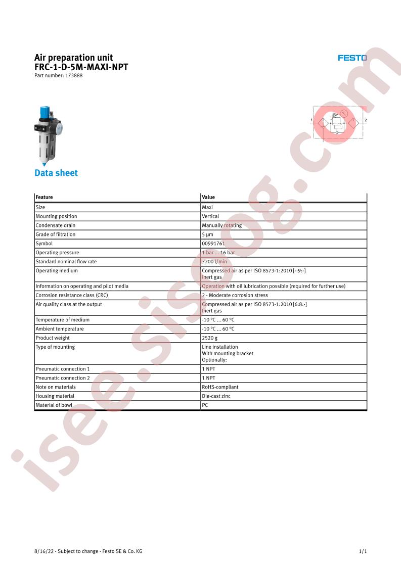 FRC-1-D-5M-MAXI-NPT