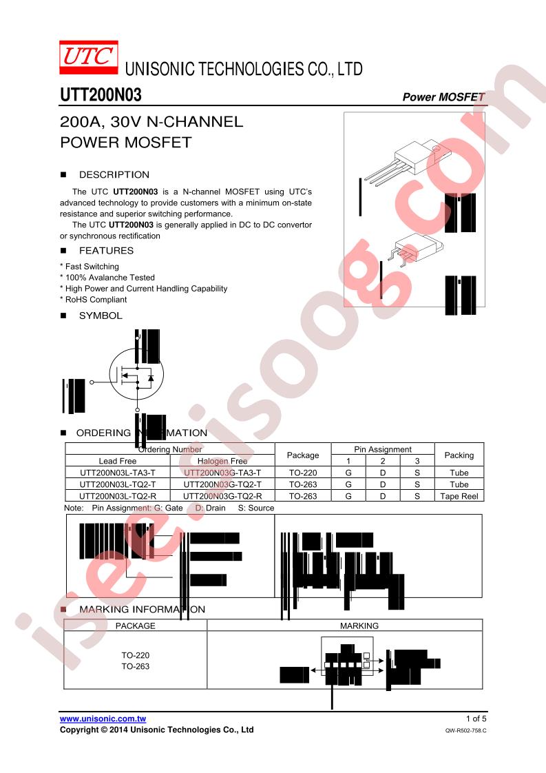 UTT200N03G-TQ2-R