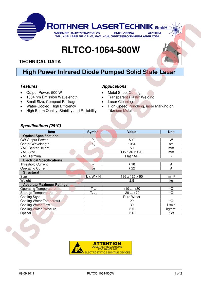 RLTCO-1064-500W