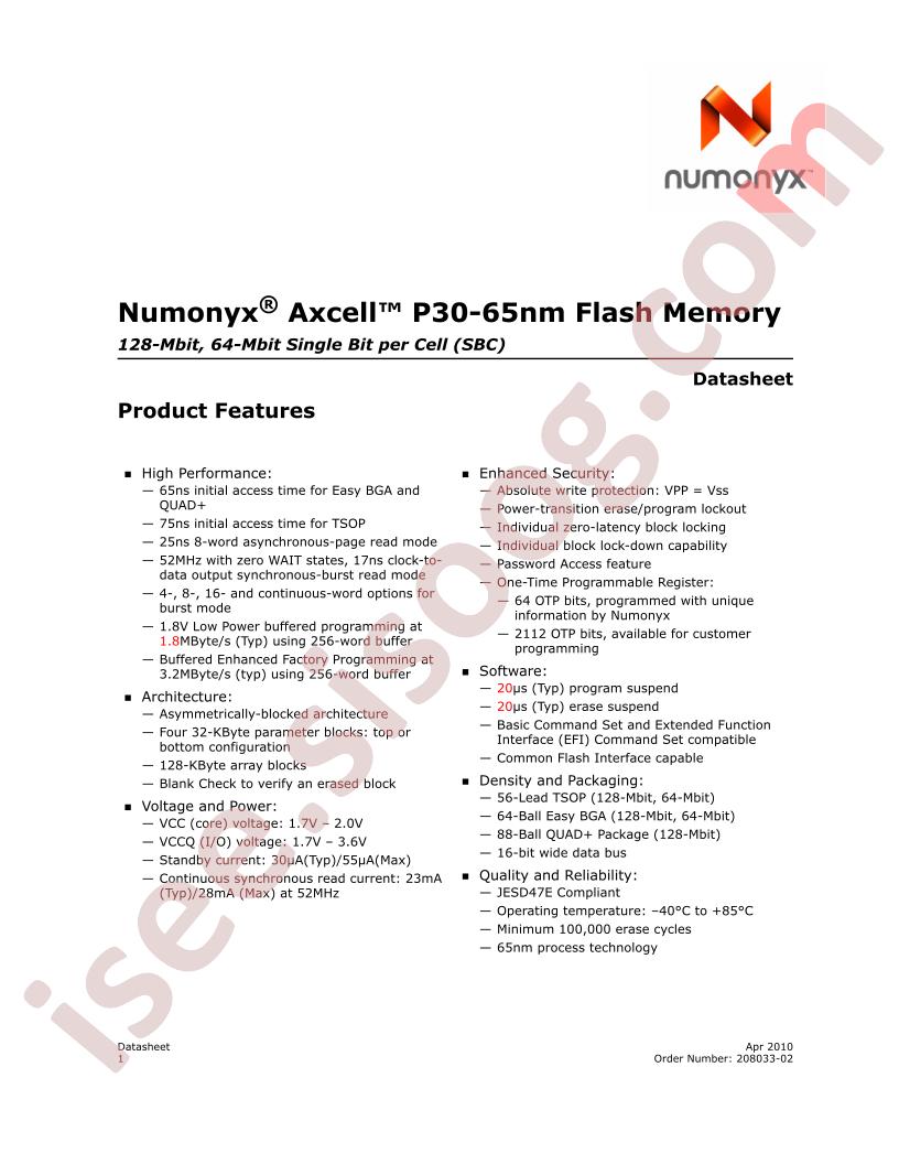 JS28F128P30TF75A