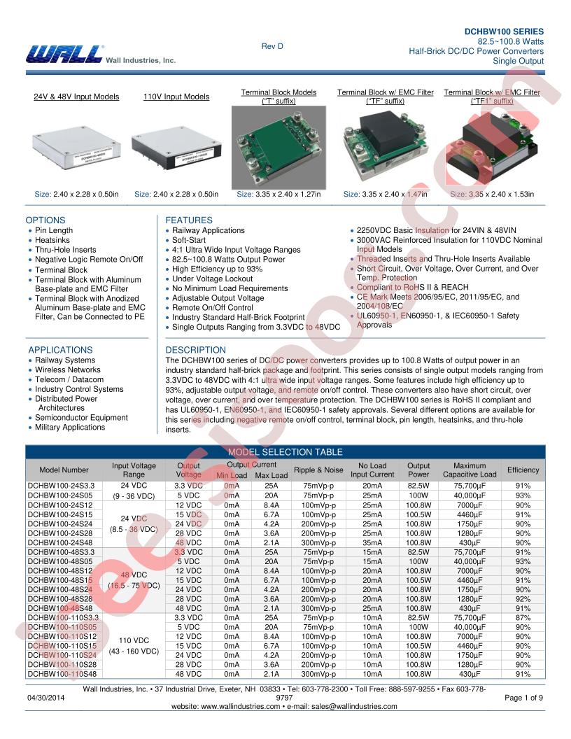 DCHBW100-110S12