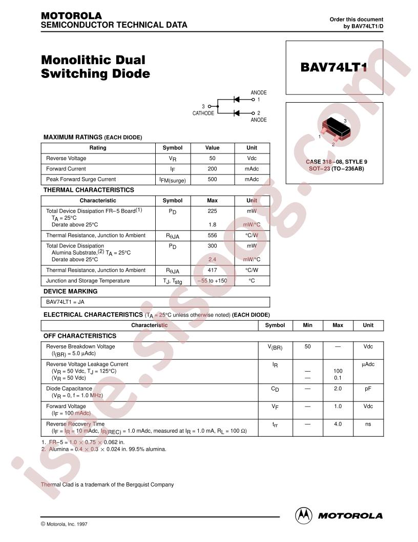 BAV74LT1