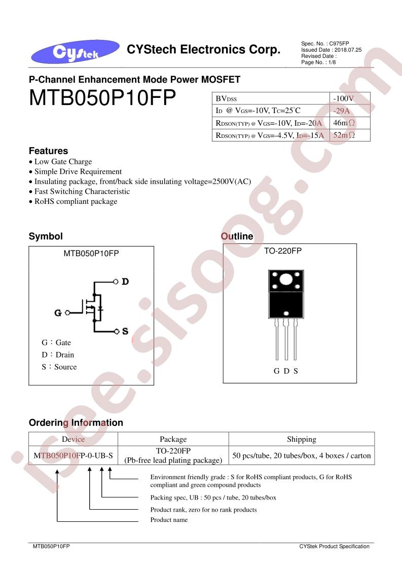 MTB050P10FP