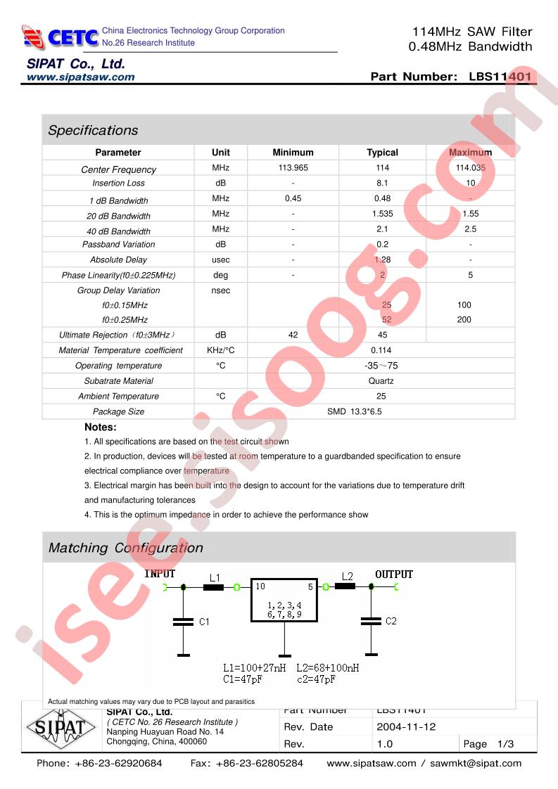 LBS11401