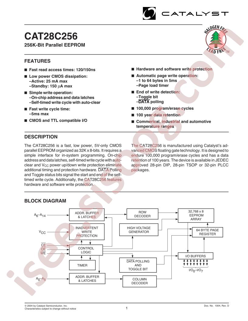 CAT28C256G-12T