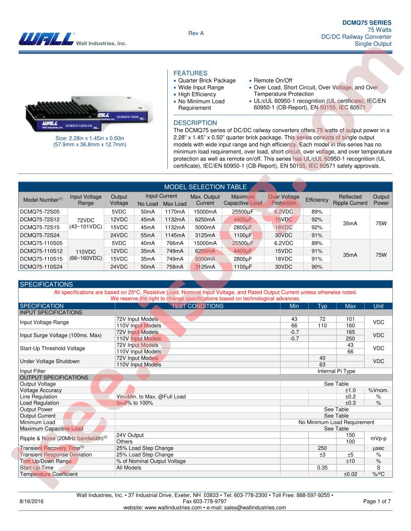 DCMQ75-110S05