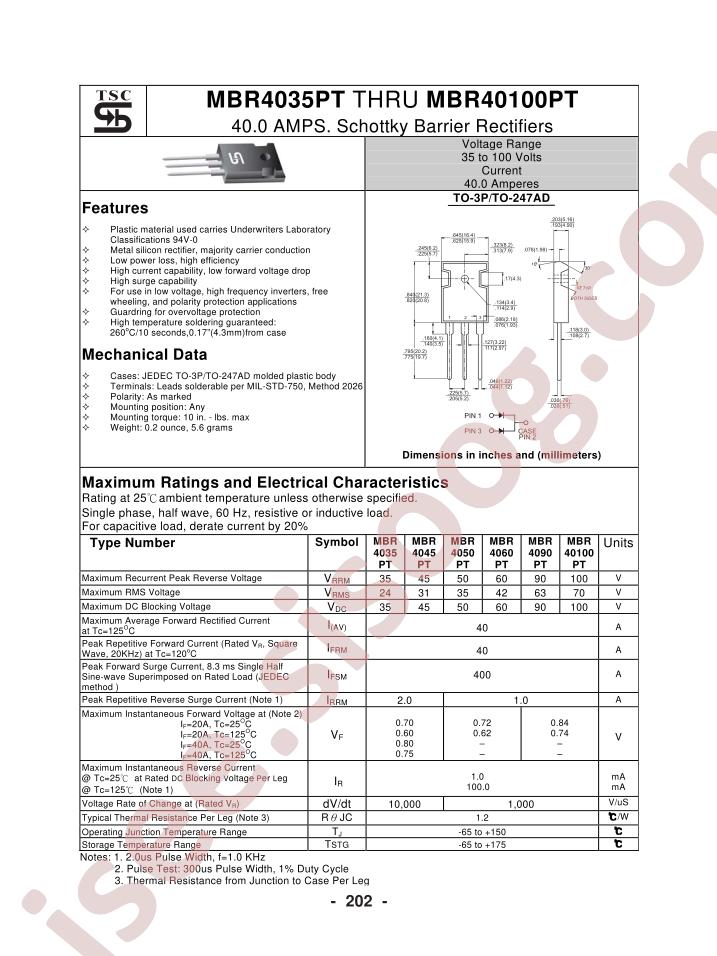 MBR40100PT