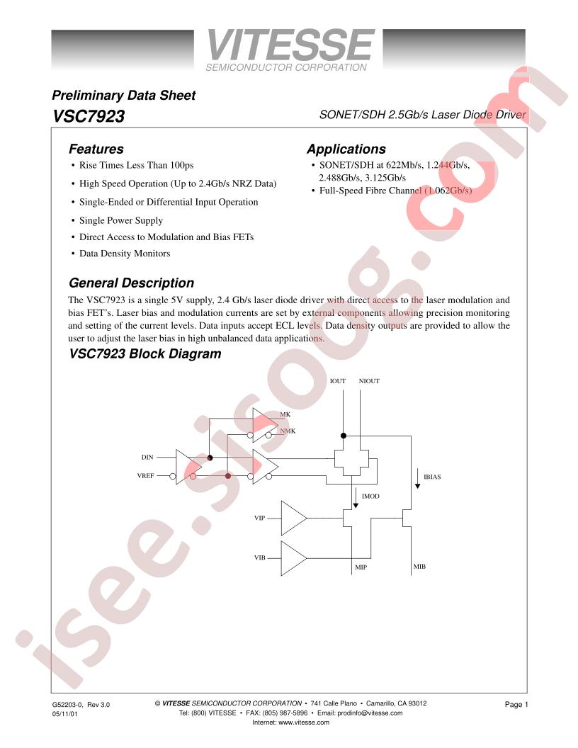 VSC7923KF