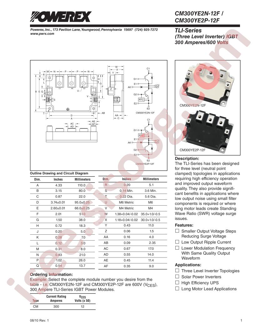 CM300YE2P-12F