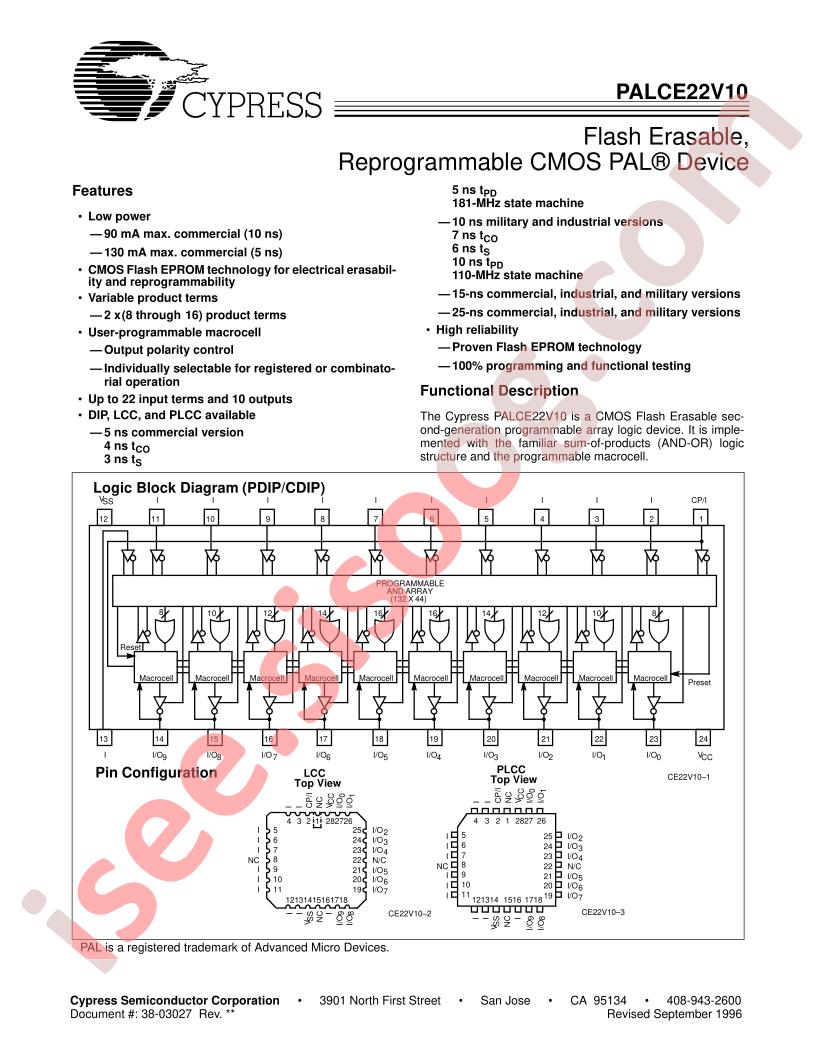 PALCE22V10-10DMB