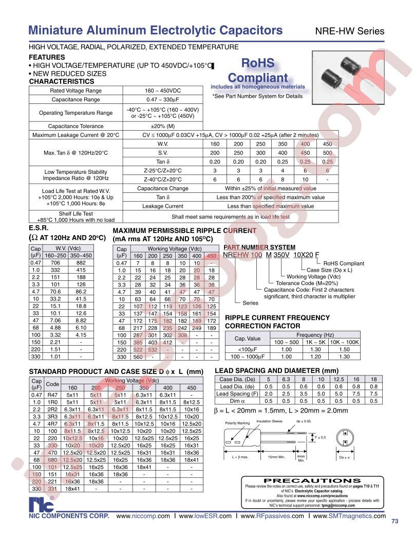 NREHW100M3506.3X11F
