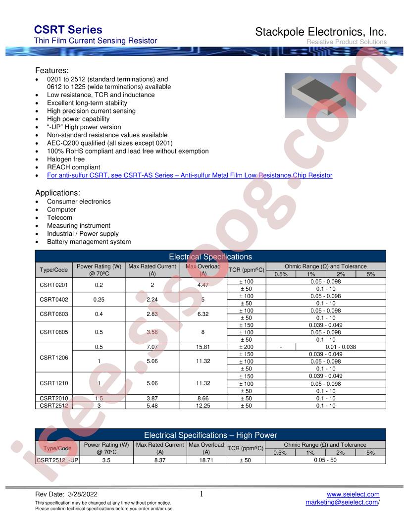 CSRT1020HT98L0-UP