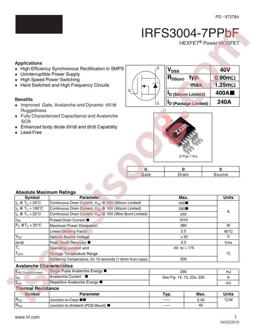 IRFS3004-7PPBF