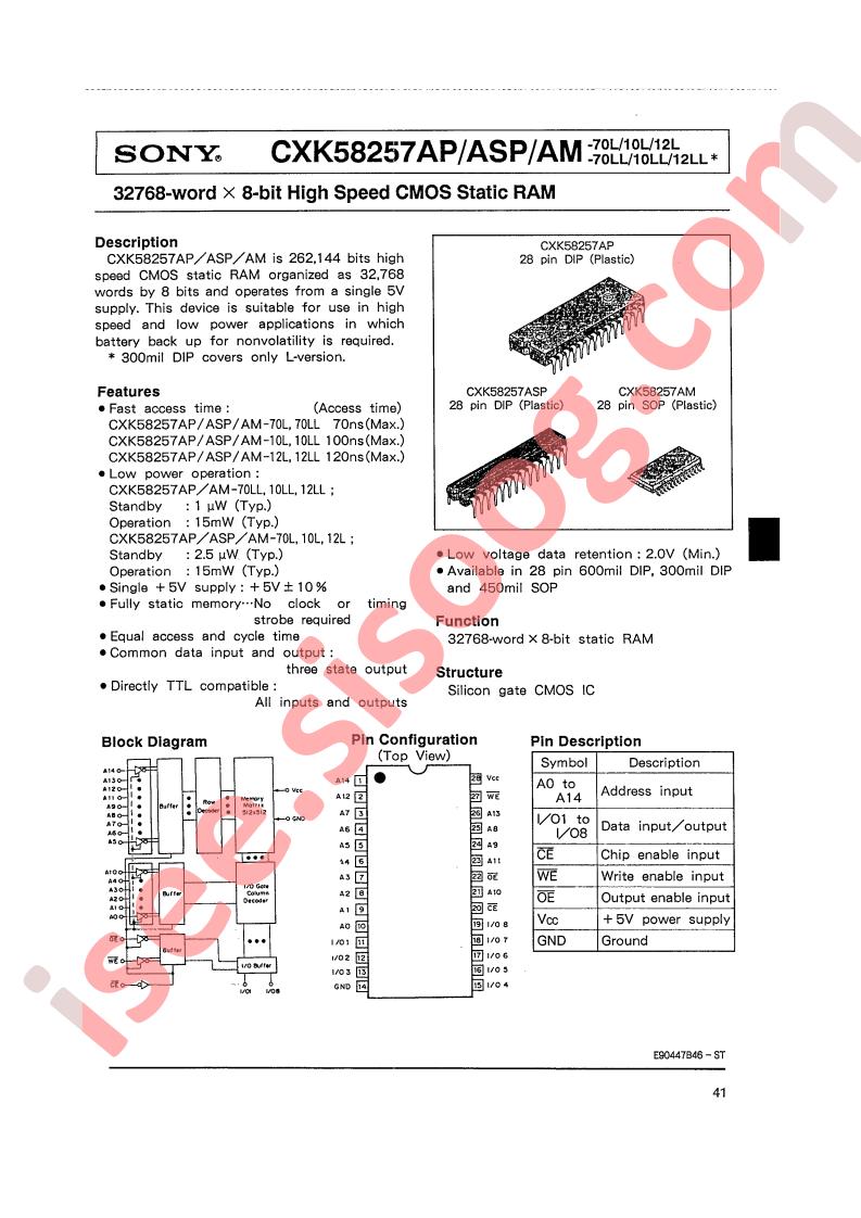 CXK58257AM-10L