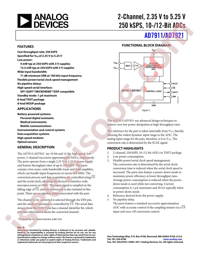 AD7911ARM-REEL7