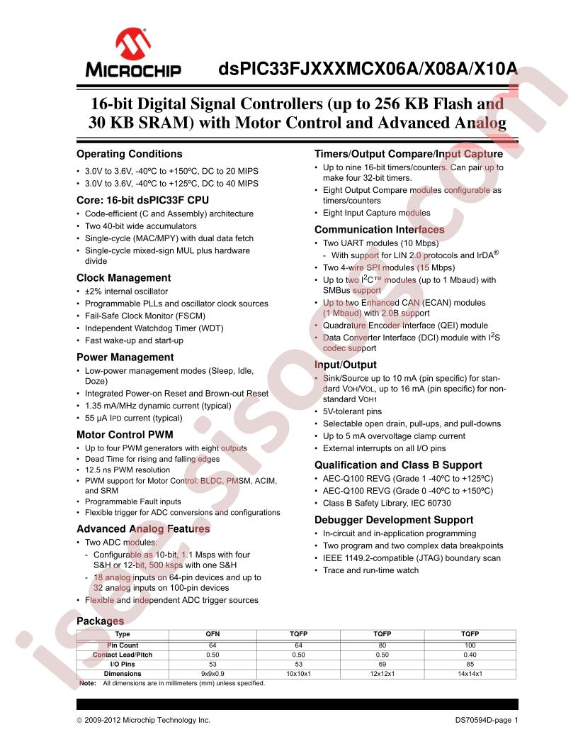 DSPIC33FJ256MC710A-I