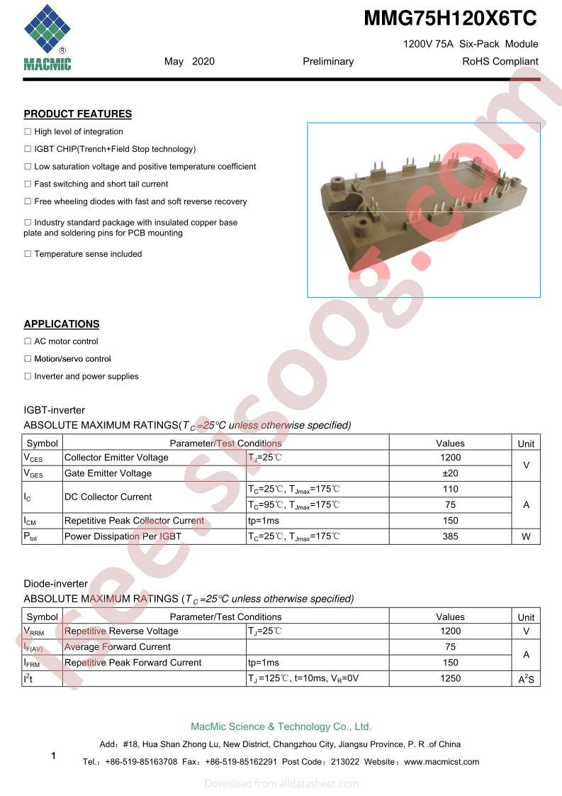MMG75H120X6TC