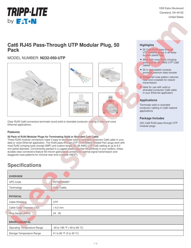 N232-050-UTP