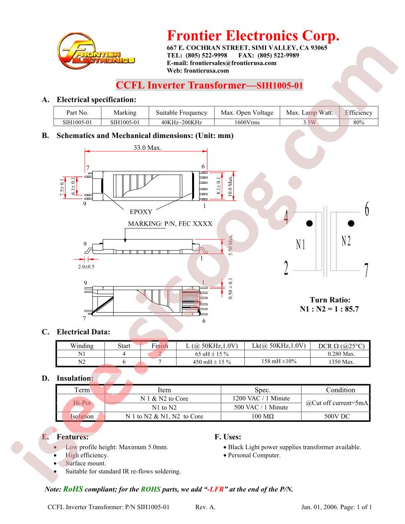 SIH1005-01-LFR