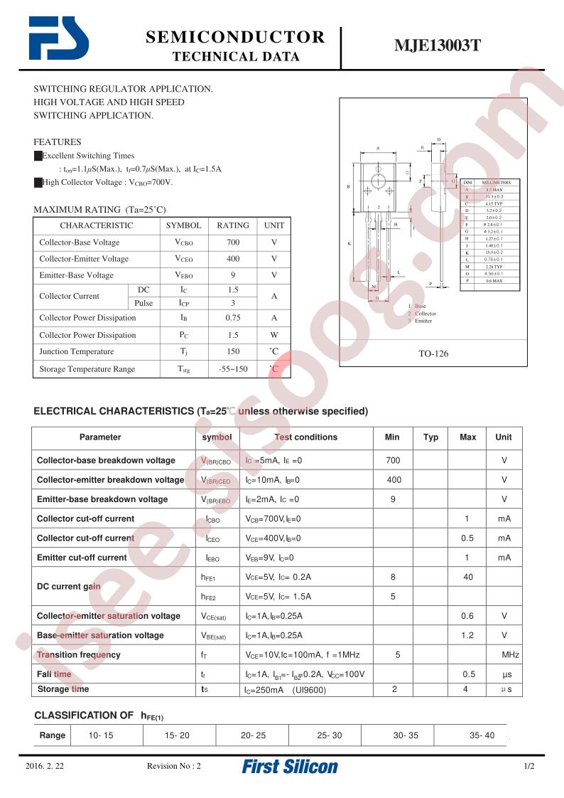 MJE13003T