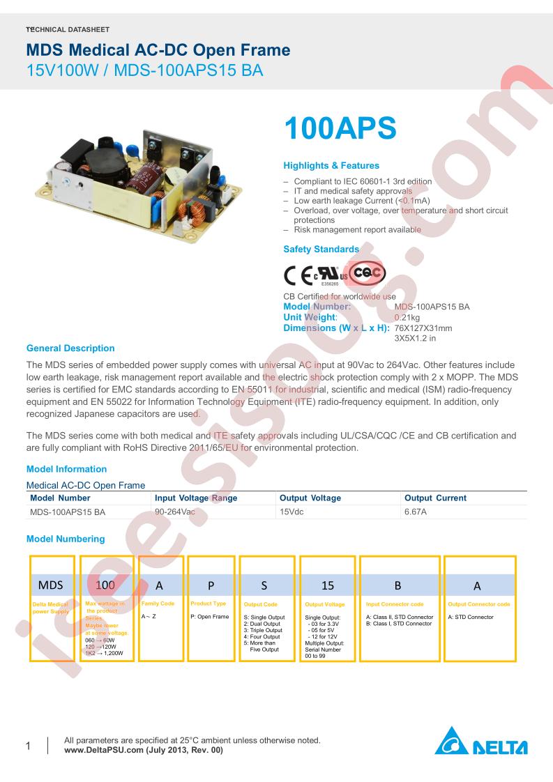 MDS-100APS15BA