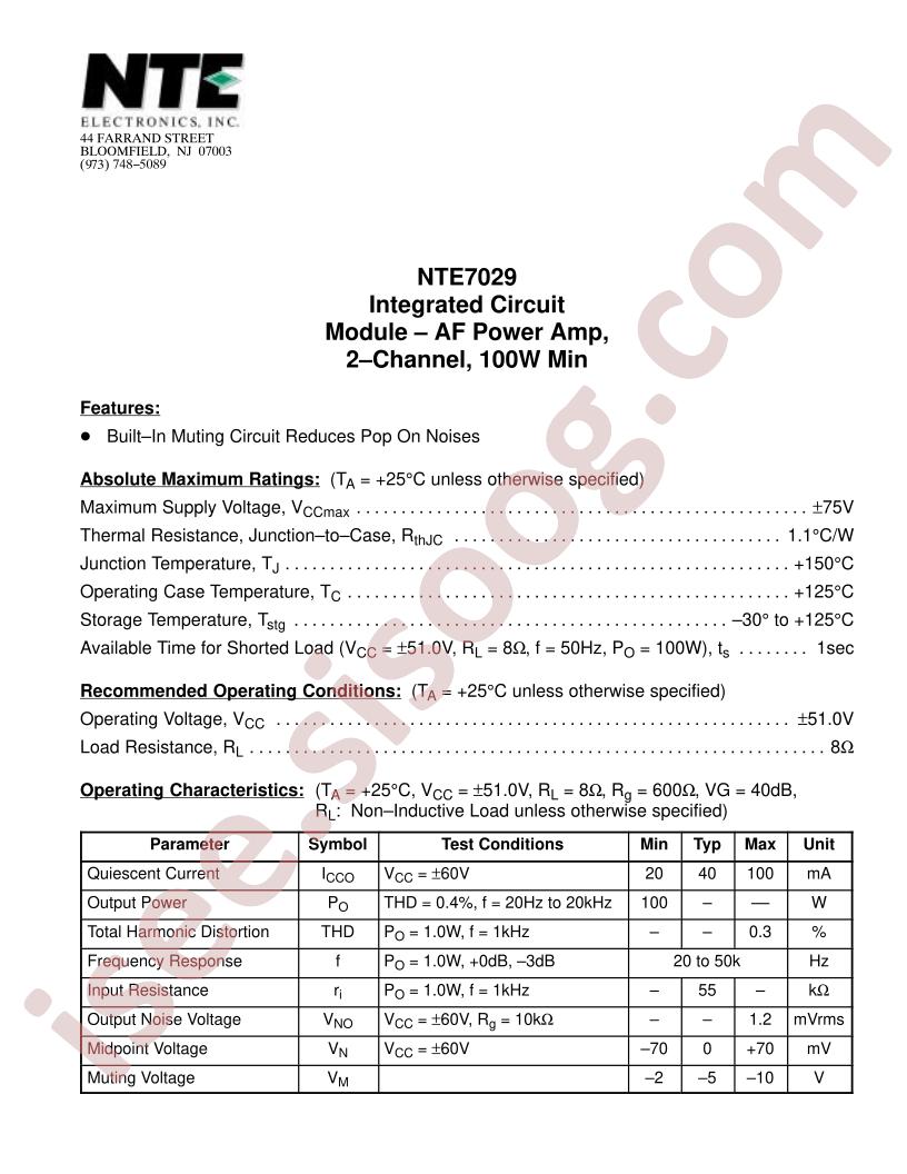 NTE7029