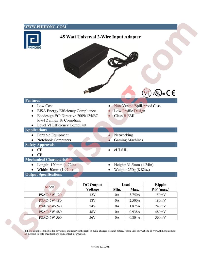 PSAC45W-180