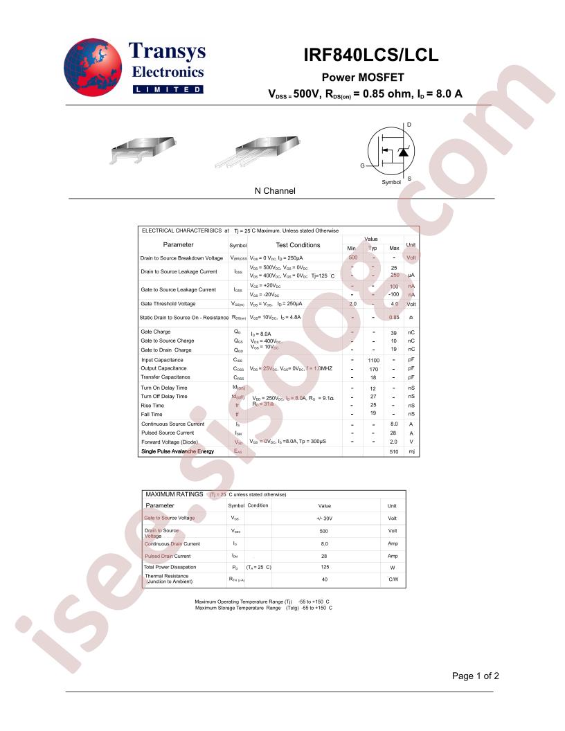 IRF840LCL