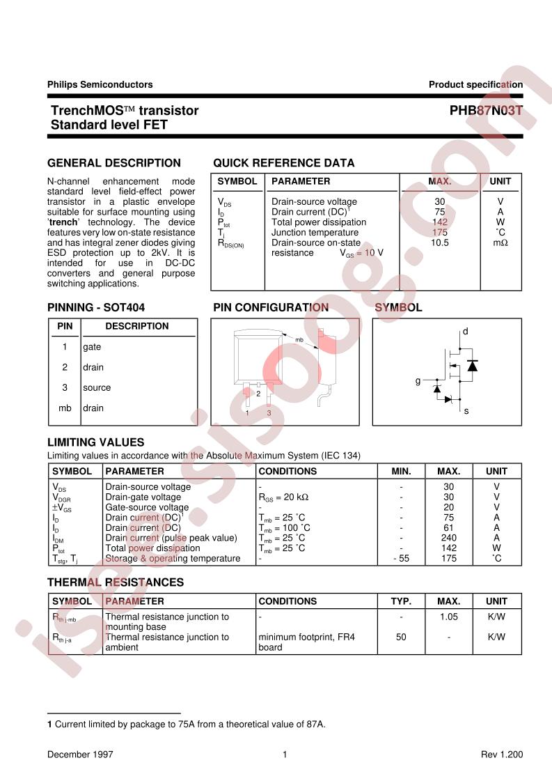 PHB87N03T