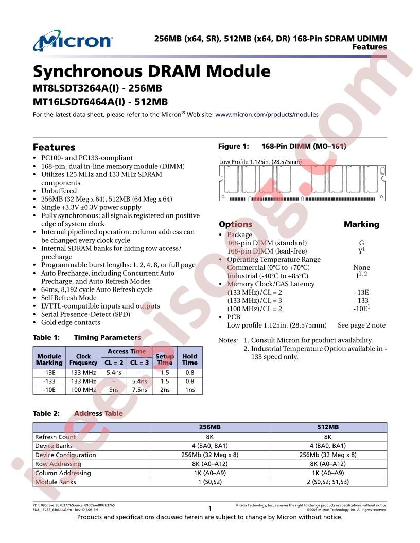 MT8LSDT3264A(I)