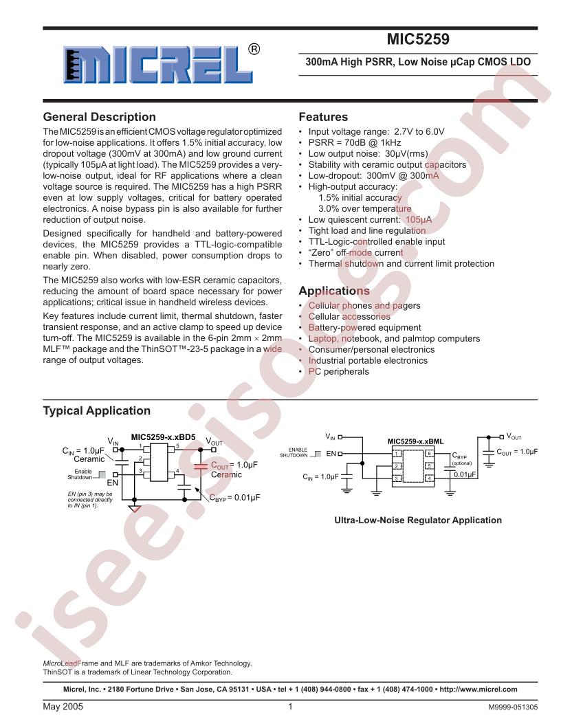 MIC5259-2.5BD5