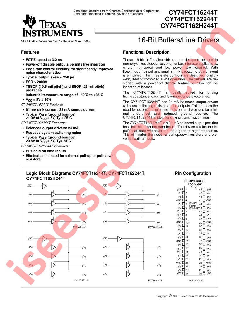 CY74FCT16244TPVCT