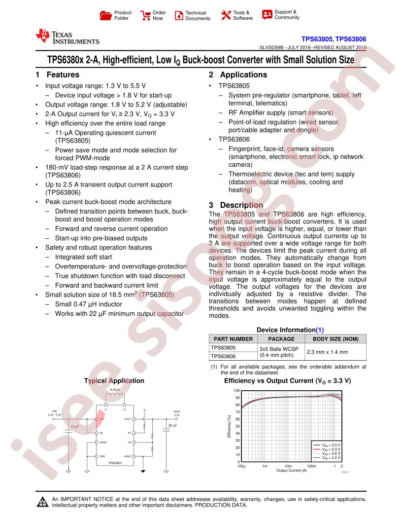 TPS63805YFFR