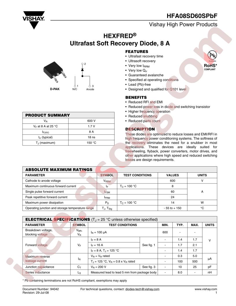 HFA08SD60TR