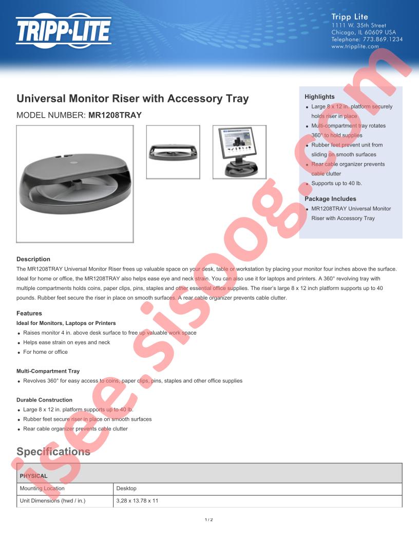 MR1208TRAY
