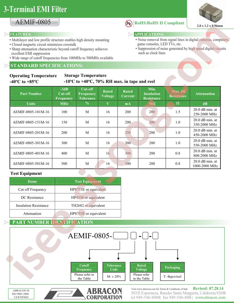 AEMIF-0805-301M-16