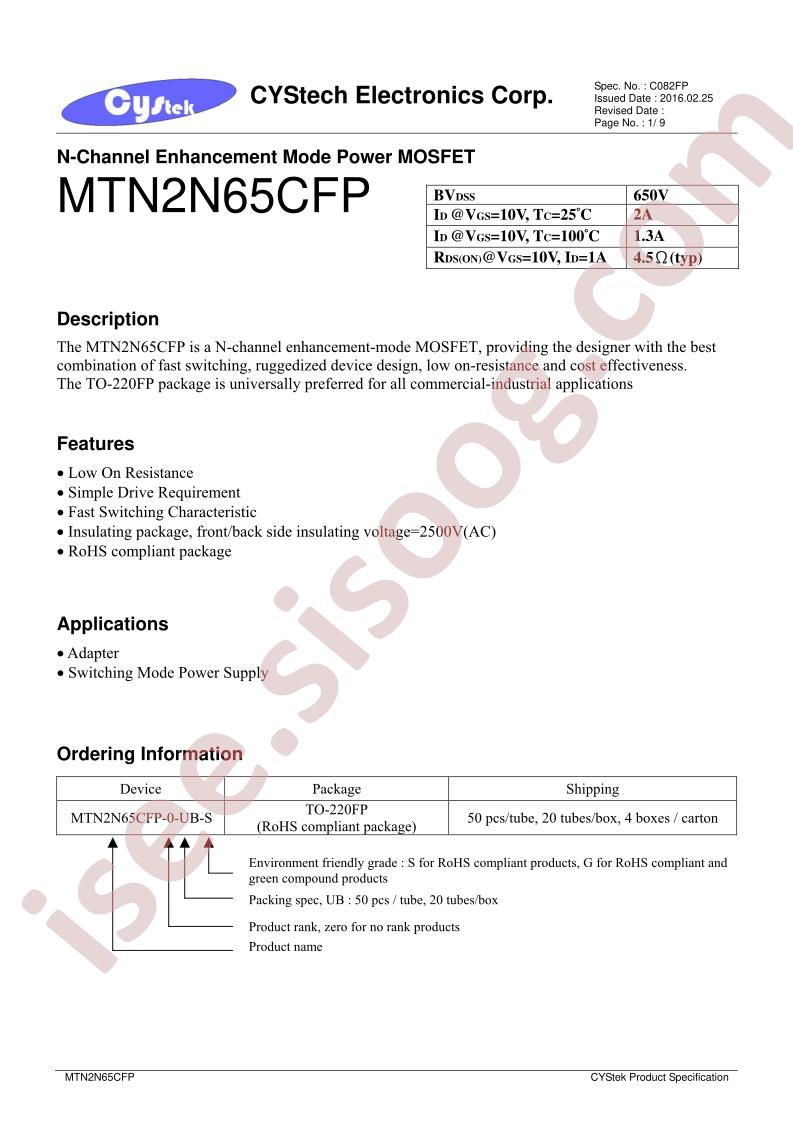 MTN2N65CFP