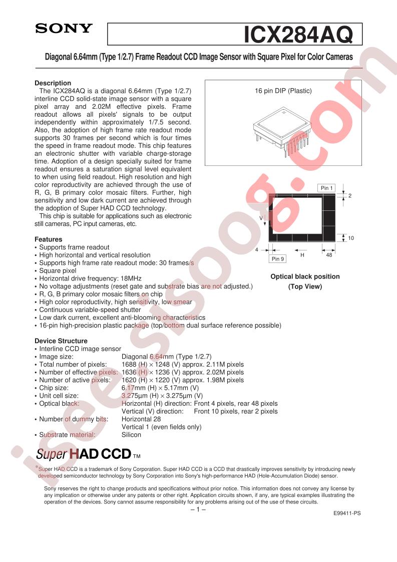ICX284AQ
