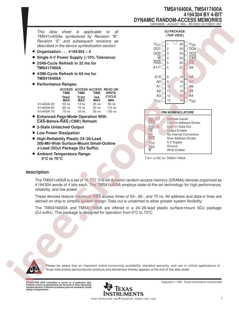 TMS416400ADJ