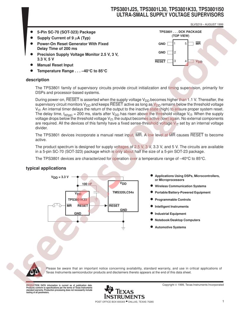 TPS3801J25DCK